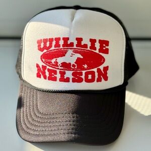 Willie Nelson OTTO Black Mesh Snapback Trucker Hat